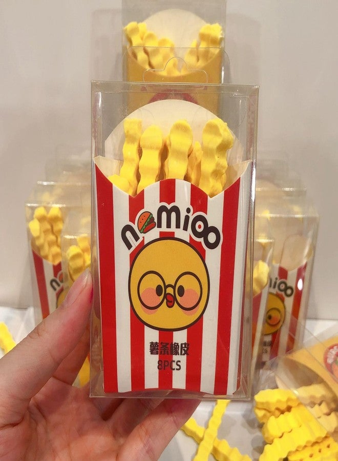 QFSH 2Box French Fries Chips Eraser Pencil Erasers Cute Fun Novelty Food Erasers for Student Prizes Classroom School Supplies - Image 4