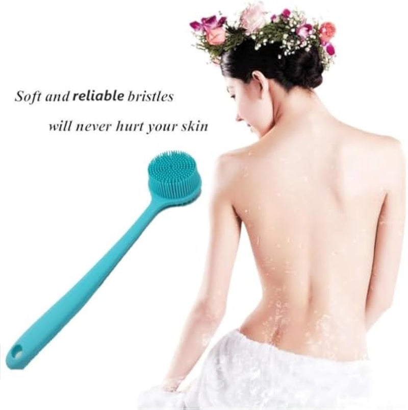 CINLITEK Silicone Body Scrubber, Long Handle Back Scrubber for Shower, Silicone Body Brush，Shower Scrubber For Body, Shower Srush Back Brush Body Exfoliator - Image 4