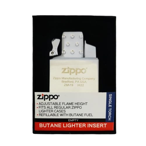 Zippo Butane Lighter Insert Refillable Adjustable Odorless Yellow Flame Clean Burning Fits All RegularSized Cases Metal Construction Silver - Image 3
