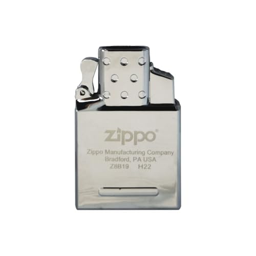 Zippo Butane Lighter Insert Refillable Adjustable Odorless Yellow Flame Clean Burning Fits All RegularSized Cases Metal Construction Silver - Image 1