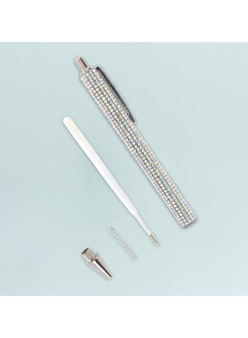 3 Pcs Bling Crystal Pens Rhinestone Ballpoint Pens Click Retractable Pens Glitter Metal Pens School Office Supplies for Women Girls AB color3 Pcs Bling Crystal Pens Rhinestone Ballpoint Pens Click Retractable Pens Glitter Metal Pens School Office Supplies - Image 3