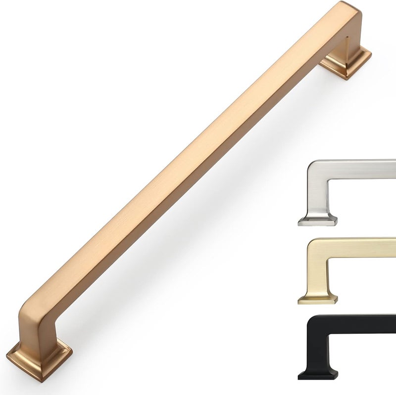 9BUILD 10 Pack 7.5 Inch Cabinet Handles - Champagne Bronze Cabinet Pulls for Kitchen and Dresser - Image 1