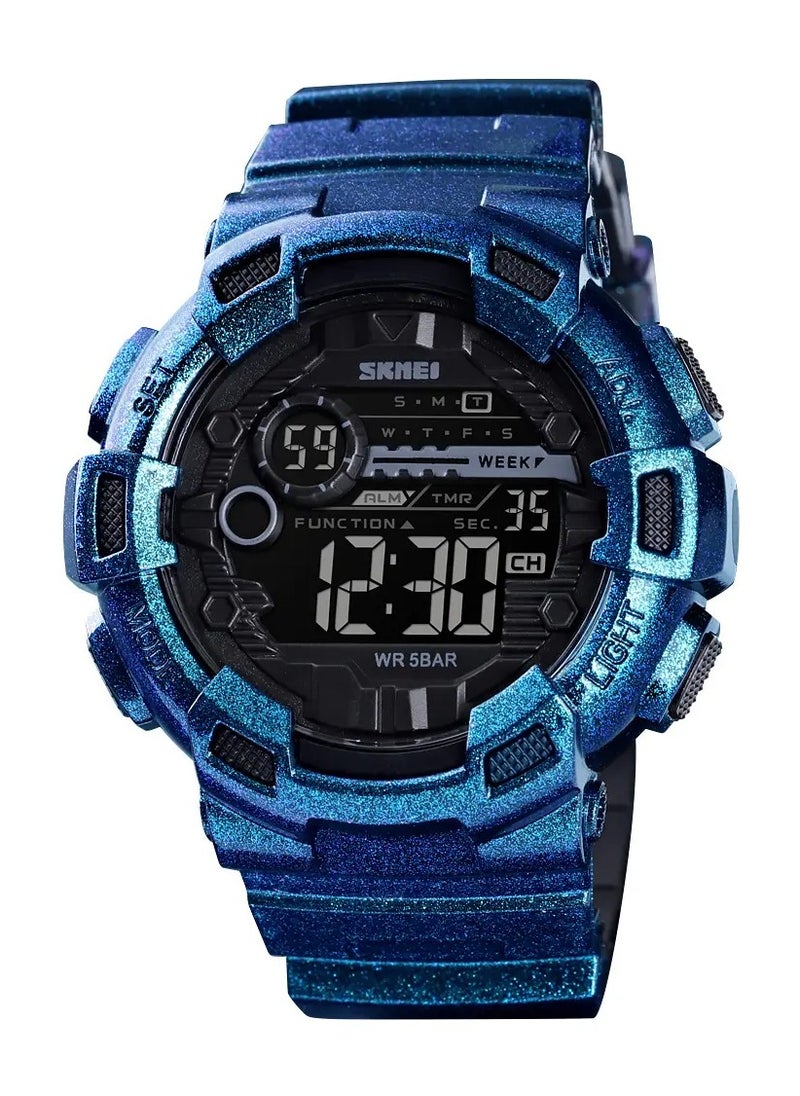 SKMEI OEM watch brand Skmei 1243 trend jam tangan black digital led display custom logo relojes men wristwatches  - Image 1