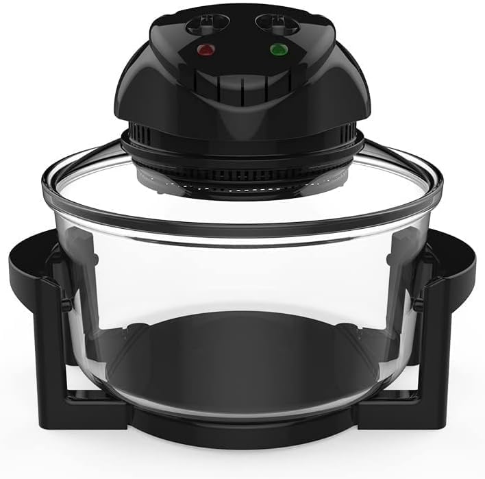 Delavala Delavala Convection Countertop Toaster Oven Healthy Kitchen Glass Air Fryer Roaster Oven Bake Grill Steam Broil Roast Includes Glass Bowl Broil Rack Toasting Rack  - Image 1