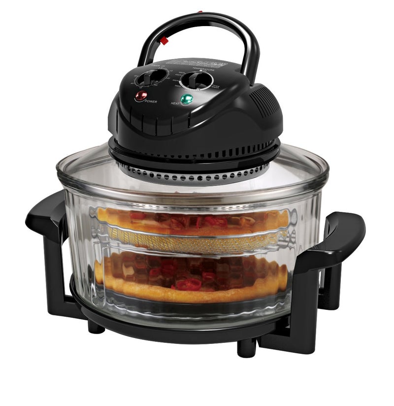 Delavala Delavala Convection Countertop Toaster Oven Healthy Kitchen Glass Air Fryer Roaster Oven Bake Grill Steam Broil Roast Includes Glass Bowl Broil Rack Toasting Rack  - Image 2