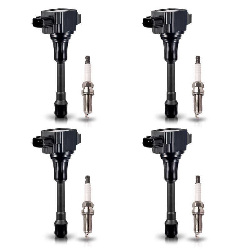 ENA حزمة 4 ملف إشعال شمعات الإشعال إيريديوم 2007 2008 2009 2010 2011 2012 2013 متوافقة مع نيسان سوزوكي ألتيمه كيوب فرونتير سنترا فيرسا روج إكواتور L4 ملفات لـ UF509 C1506 22448EA000 97292