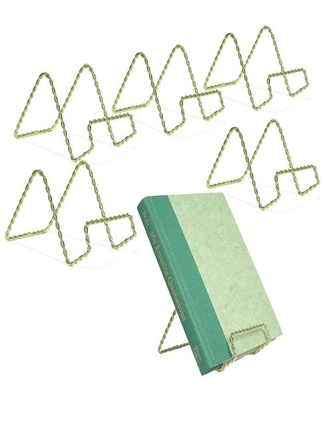 بانبيري ديزاينز حامل عرض من بانبيري ديزاينز - حوامل سلكية بلمسة نهائية من النحاس الملتوي - عبوة من 6 قطع - ملحق عرض - كتب - صور - لوحات - بطاقات - ارتفاع 3 بوصات - Image 1