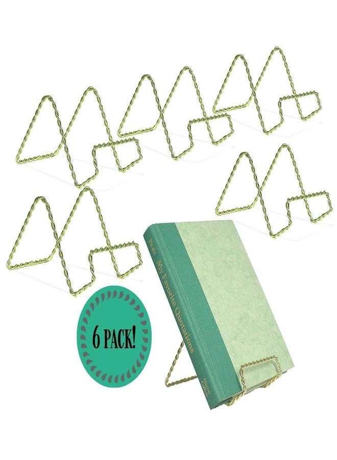 بانبيري ديزاينز حامل عرض من بانبيري ديزاينز - حوامل سلكية بلمسة نهائية من النحاس الملتوي - عبوة من 6 قطع - ملحق عرض - كتب - صور - لوحات - بطاقات - ارتفاع 3 بوصات - Image 2