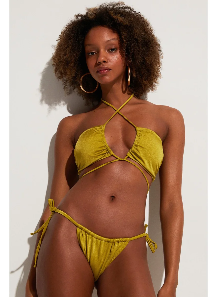JUNE Ruffle Detailed Bikini Bottoms