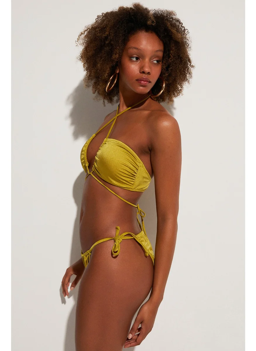 JUNE Ruffle Detailed Bikini Bottoms