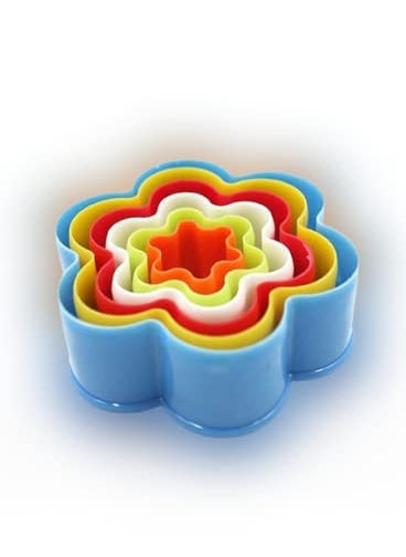 BAKING SET Baking Set Plastic 6 in1 pcs Flower Shaped Plastic Cookie Biscuit Pastry Fondant and Cake Cutter  - Image 4