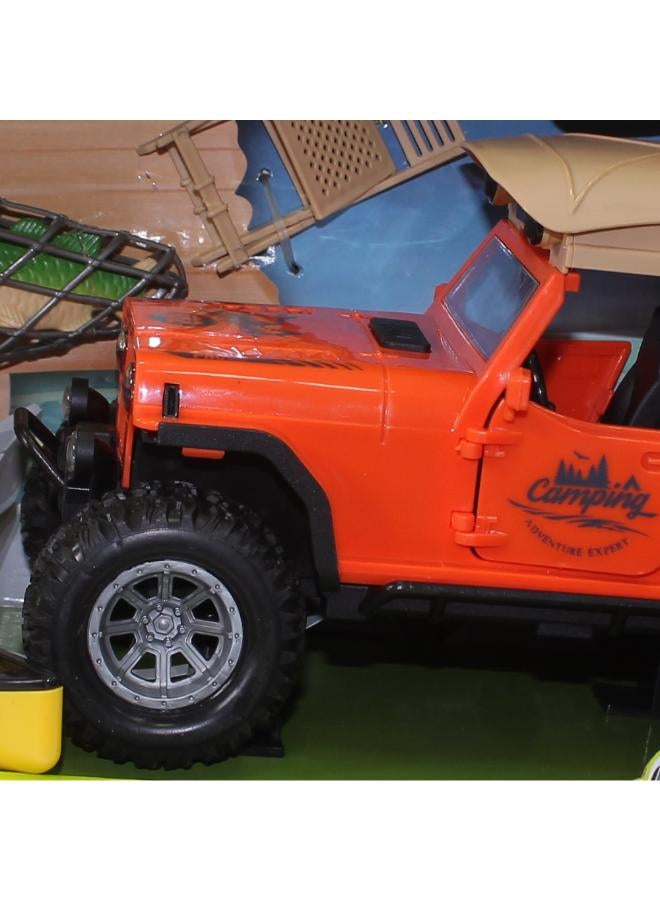 Camping Adventure Jeep Toy with Light, Sound & Fishing Accessories - Image 3
