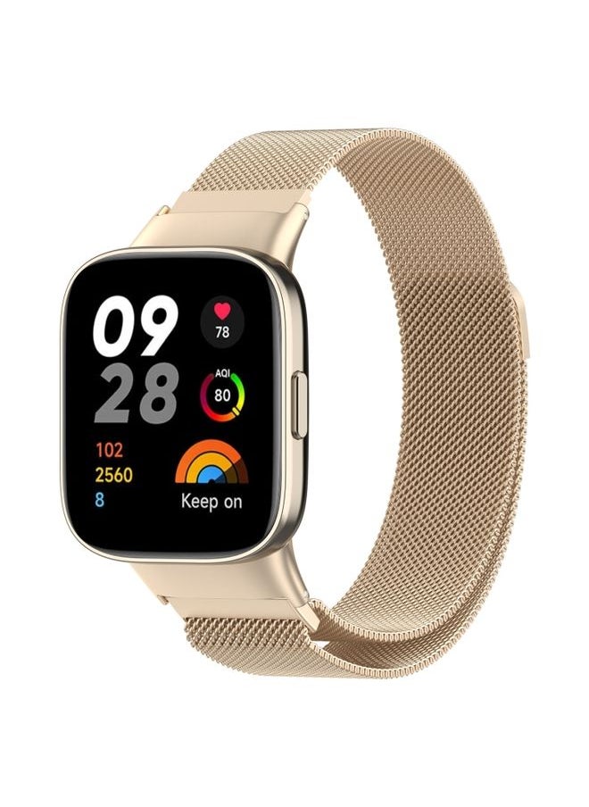 Generic - Replacement Strap For Xiaomi Redmi Watch 3 / Mi Watch Lite 3 Milanese Metal Watch Band Champagne - Image 1