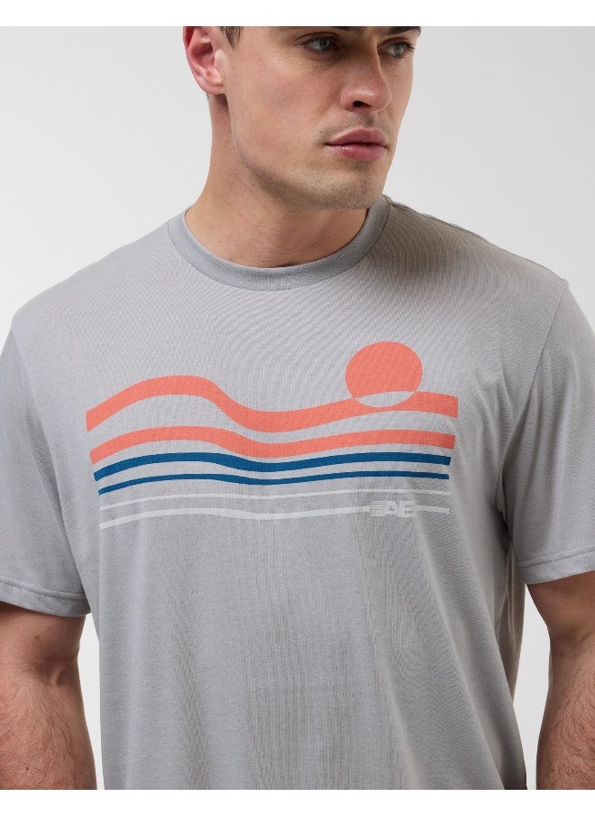 American Eagle - Logo Detail Crew Neck T-Shirt - Image 1