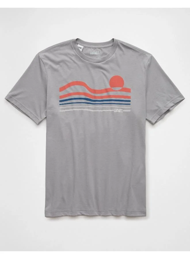 American Eagle Logo Detail Crew Neck T-Shirt