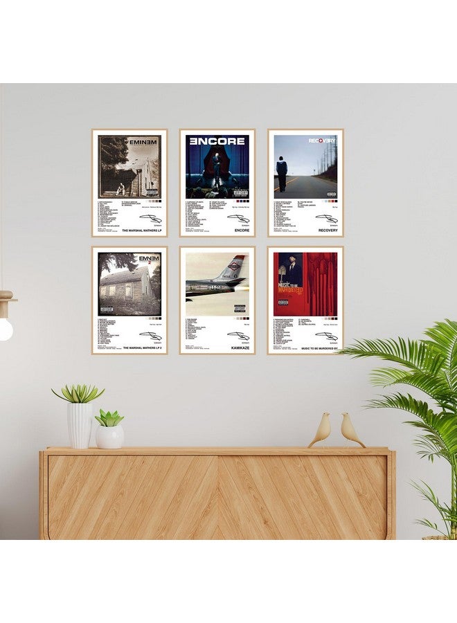 CodersParadise Paper Eminem Music Album Posters - Pack Of 6 | 8 X 12 Inches (A4 Size) Art Wall Posters | Glue Dots Included | Aesthtetic Wall Decor Posters Wall Art - Image 2