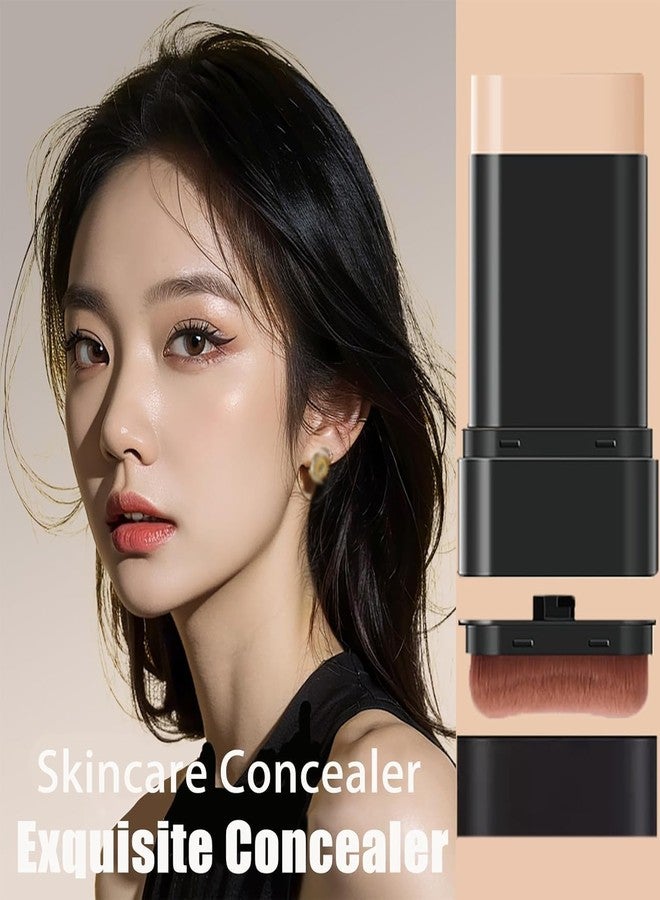 Dkriva® Anti-Wrinkle Foundation Stick, 2 in 1 Long-Lasting Double Head Foundation Make Up Stick with Brush, (Natural, 1 PCS) - Image 3