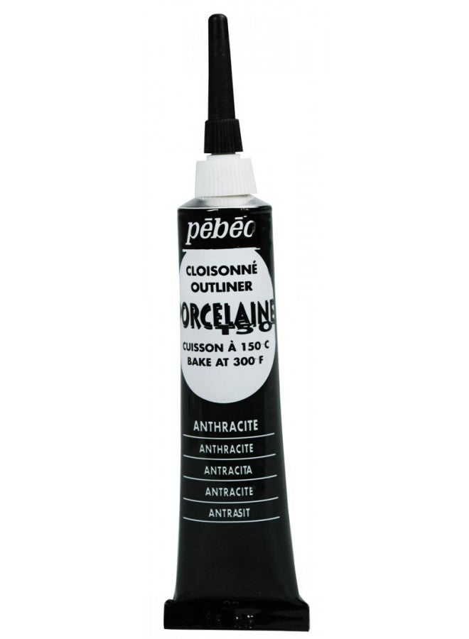 Pebeo بيبيو بورسلين 150، طلاء الصين المحدد - أسود أنثراسايت، 0.6 أونصة سائلة (عبوة من 1) (036-006) - Image 1