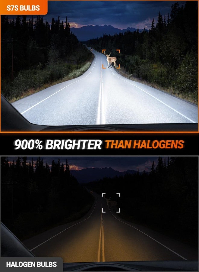 SEALIGHT H4 Fog Lamps 60000LM High Power 9×Brightness for ATVs & Powersports, 2025 Version 99% Compatibility, S7S Wireless H4 Fog Bulbs 10 Years Lifespan Plug and Play- Pack of 2 - Image 3