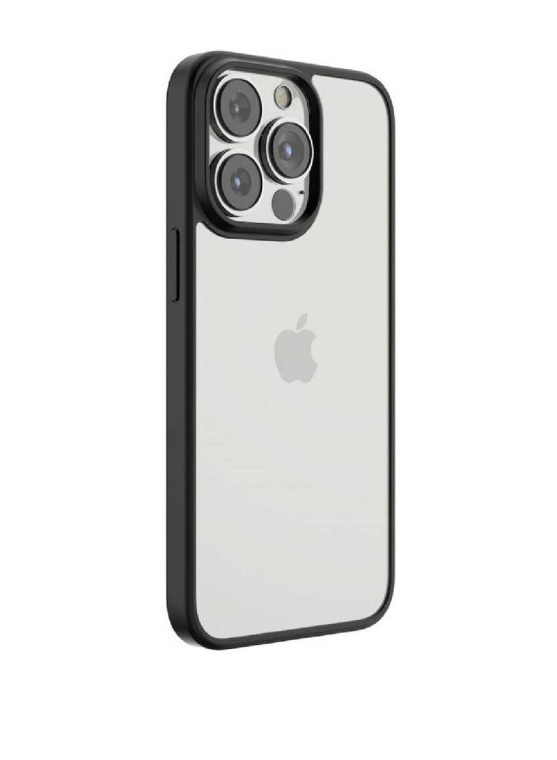 Protective Shock Absorbent Anti-Yellowing Hybrid Plus Case Cover Matte For iPhone 14 Pro Max Black - Image 2