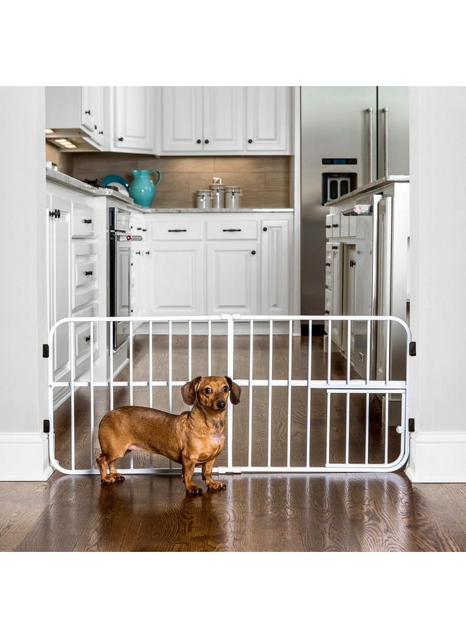 Carlson Pet Products - Carlson Lil Tuffy Metal Expandable Gate White, 38 X 1 X 18 - Image 1
