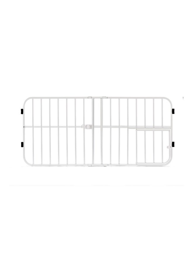Carlson Pet Products - Carlson Lil Tuffy Metal Expandable Gate White, 38 X 1 X 18 - Image 1
