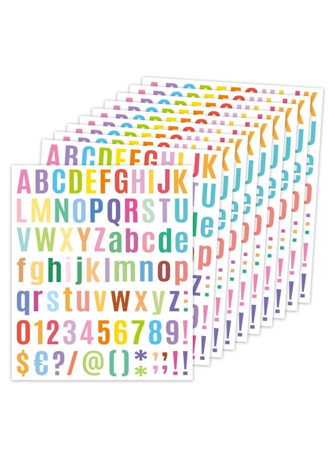 Dizdkizd 800 Pieces 10 Sheets Small Letter Stickers 1 Inch Colorful Alphabet Number Sticker Kit Self Adhesive ABC Stickers for Card Making Envelope School Projetcs Home Decor - Image 1