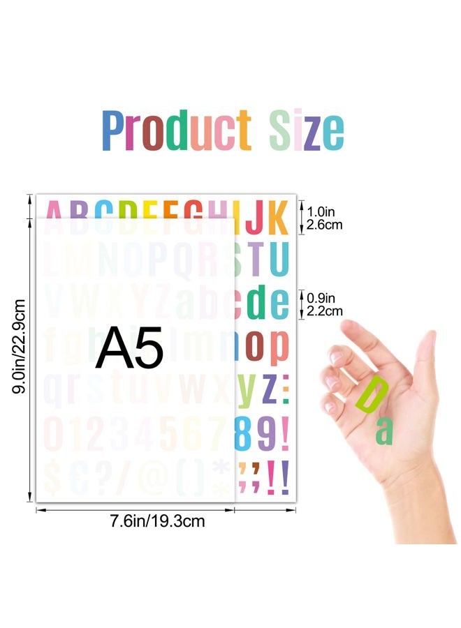 Dizdkizd 800 Pieces 10 Sheets Small Letter Stickers 1 Inch Colorful Alphabet Number Sticker Kit Self Adhesive ABC Stickers for Card Making Envelope School Projetcs Home Decor - Image 2