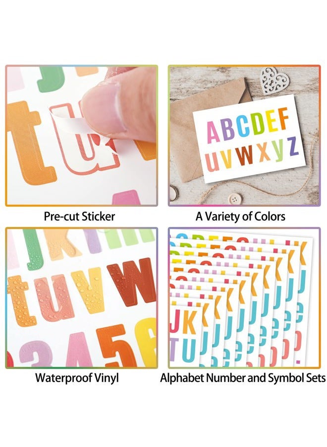 Dizdkizd 800 Pieces 10 Sheets Small Letter Stickers 1 Inch Colorful Alphabet Number Sticker Kit Self Adhesive ABC Stickers for Card Making Envelope School Projetcs Home Decor - Image 3