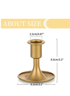 Excefore 2 PCS Gold Taper Candle Holder, Candlestick Taper Candle Holders, Gold Candle Holder, Suitable for Table Centerpiece, Wedding Reception, or Home Decor  - Image 4