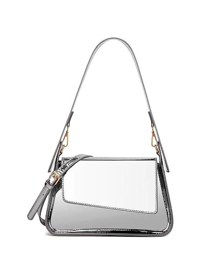 Evening Bag Women Hobo Bag Clutch Y2k Sparkly Silver Purse Tote Handbag Shoulder Party Bag Cute Metallic Bag Crossbody Bags  - Image 1