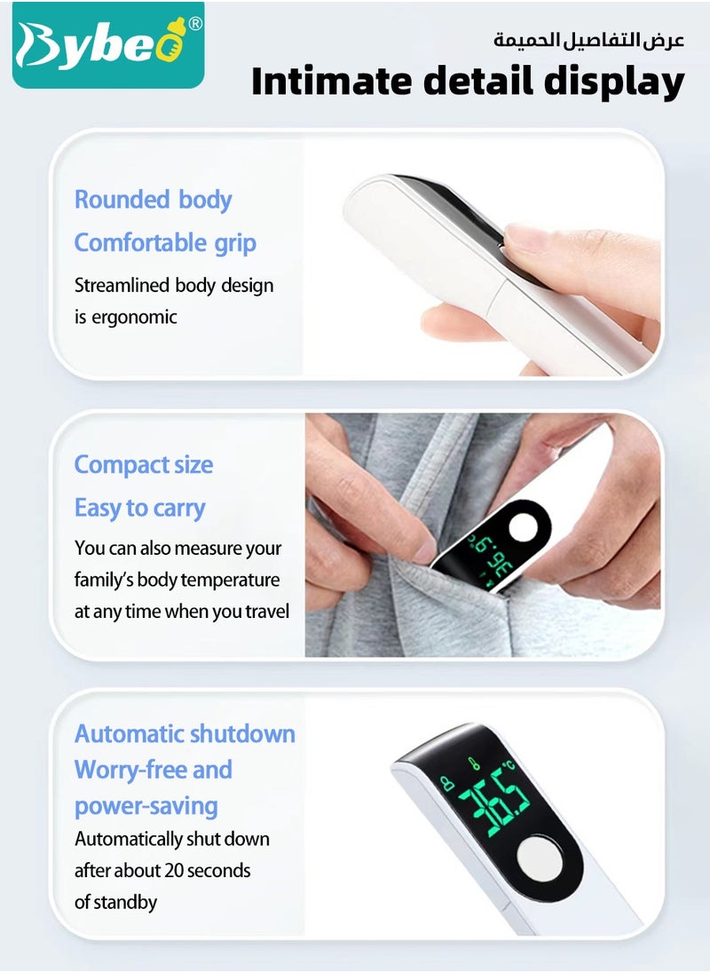 Bybeo - Forehead Thermometer for Babies and Adults, Non-Contact Infrared Forehead Thermometer with Fever Alert, LCD Display, Instant Reading, ℃/℉, Digital Thermometer, FSA HSA Eligible - Image 1