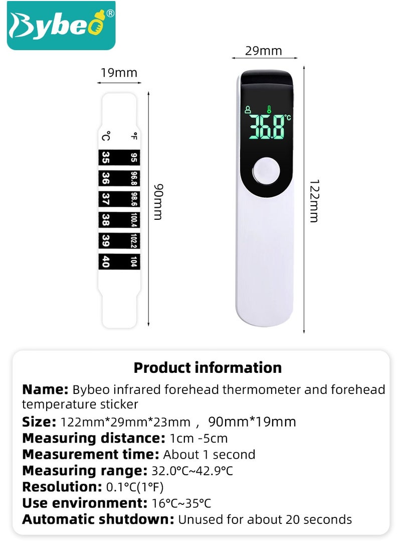 Bybeo - Forehead Thermometer for Babies and Adults, Non-Contact Infrared Forehead Thermometer with Fever Alert, LCD Display, Instant Reading, ℃/℉, Digital Thermometer, FSA HSA Eligible - Image 1