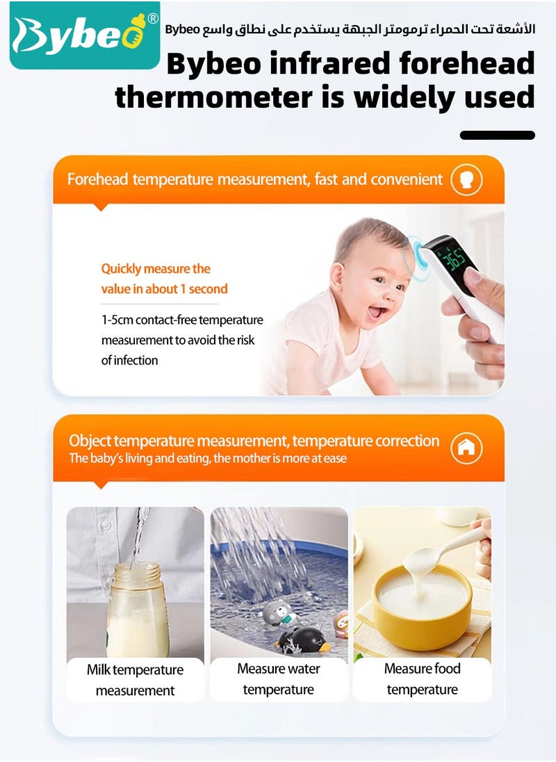 Bybeo - Forehead Thermometer for Babies and Adults, Non-Contact Infrared Forehead Thermometer with Fever Alert, LCD Display, Instant Reading, ℃/℉, Digital Thermometer, FSA HSA Eligible - Image 1