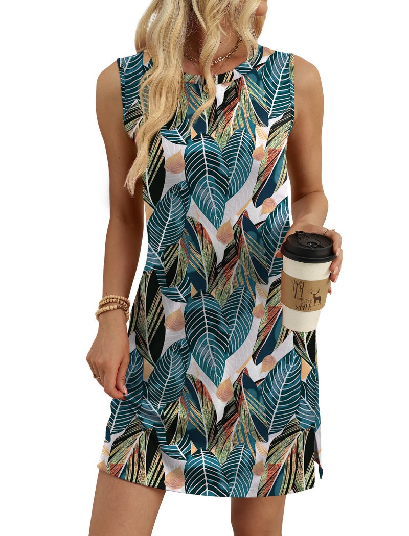 WIHOLL Summer Dresses for Women 2026 Hawaiian Vacation Sundresses Beach Vacation Clothes Cruise Outfits Resort Wear Tropical Dress S - Image 4