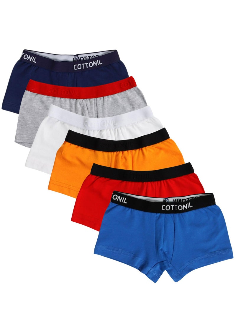 COTTONIL Pack of 6 Cotton Design Boxer For Boys  - Image 1