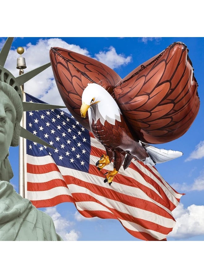 Lewtemi 6 Pcs 3D Giant Eagle Foil Balloons 32 x 26 Inch, Inflatable Eagle Balloons for Kids Animal Big Bird Party Decorations Fourth of July Baby Shower Birthday Party Supplies - Image 4