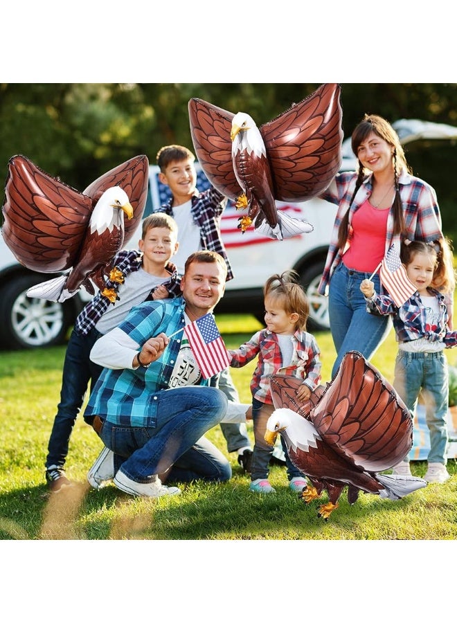 Lewtemi 6 Pcs 3D Giant Eagle Foil Balloons 32 x 26 Inch, Inflatable Eagle Balloons for Kids Animal Big Bird Party Decorations Fourth of July Baby Shower Birthday Party Supplies - Image 3