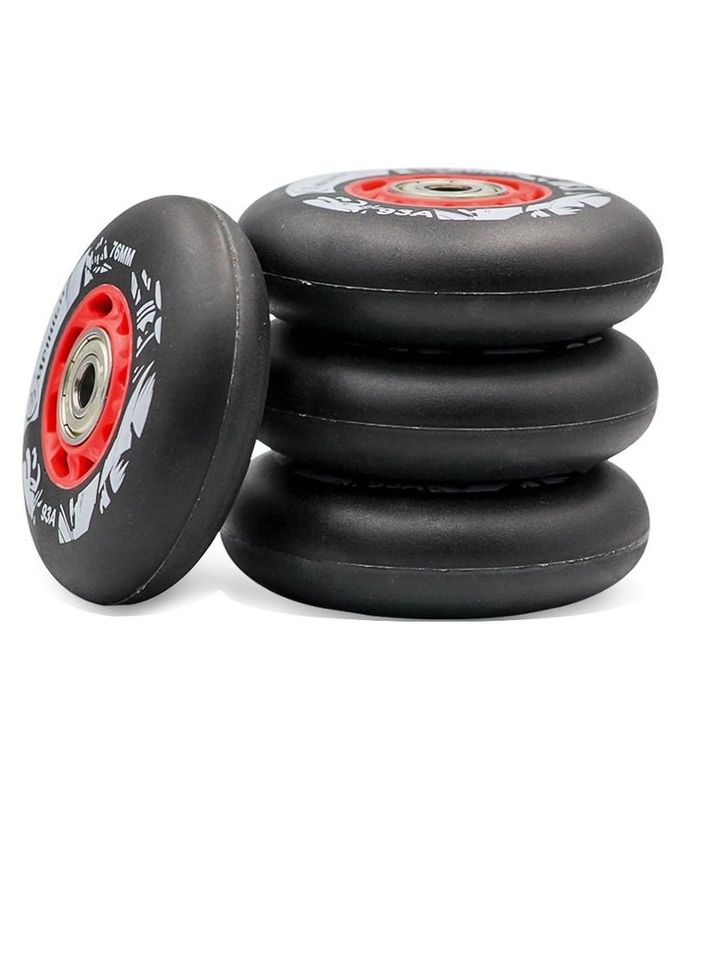 Generic Inline Skate Shoes Wheel 76mm With Bearing Single piece  - Image 5