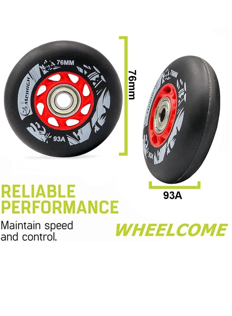 Generic Inline Skate Shoes Wheel 76mm With Bearing Single piece  - Image 3