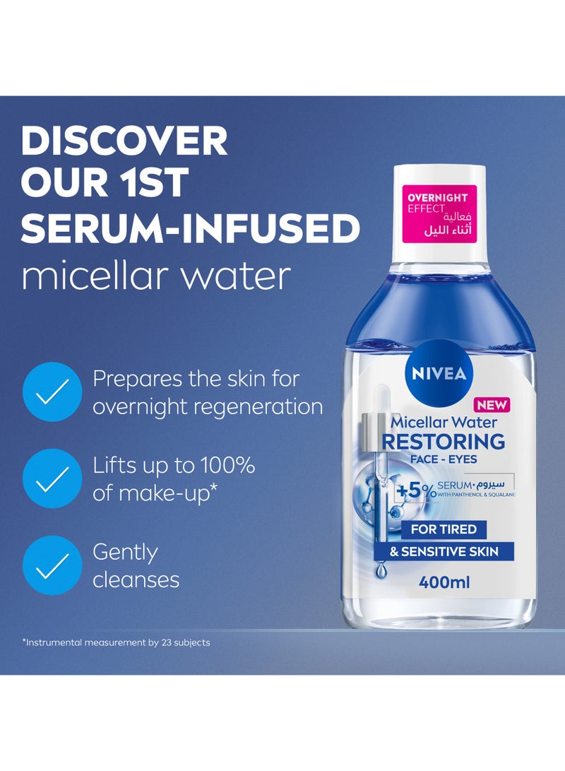 Nivea Micellar Water Restoring Face And Eyes Cleanser 400ml - Image 3