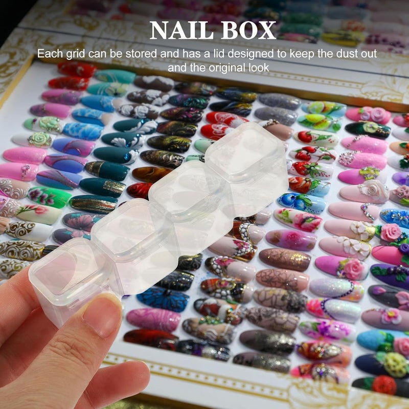 MINAOLULUS Manicure Storage Box Nail Charms Container 112-compartment Nail Art Organizer Case for Salon Home Craft Supplies - Image 5