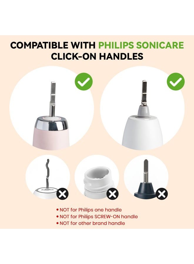 PONPACE Bamboo Toothbrush Heads Compatible with Philips Sonicare, Extra Soft Castor-Oil Bristles for Sensitive Teeth, Eco-Friendly & Gentle Cleaning - Image 3