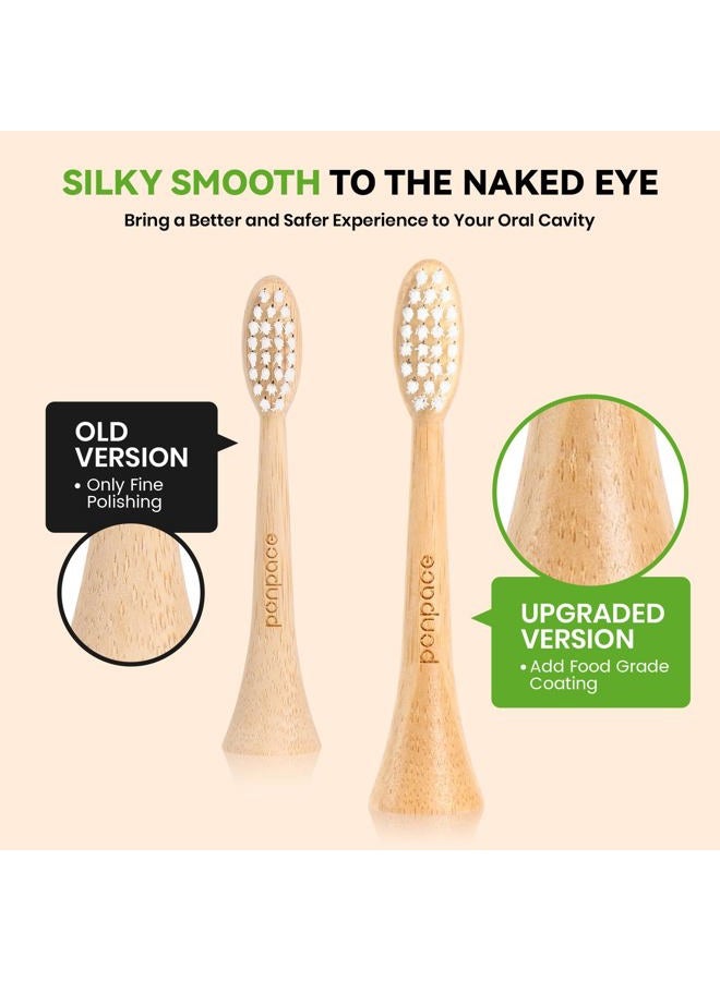 PONPACE Bamboo Toothbrush Heads Compatible with Philips Sonicare, Extra Soft Castor-Oil Bristles for Sensitive Teeth, Eco-Friendly & Gentle Cleaning - Image 5