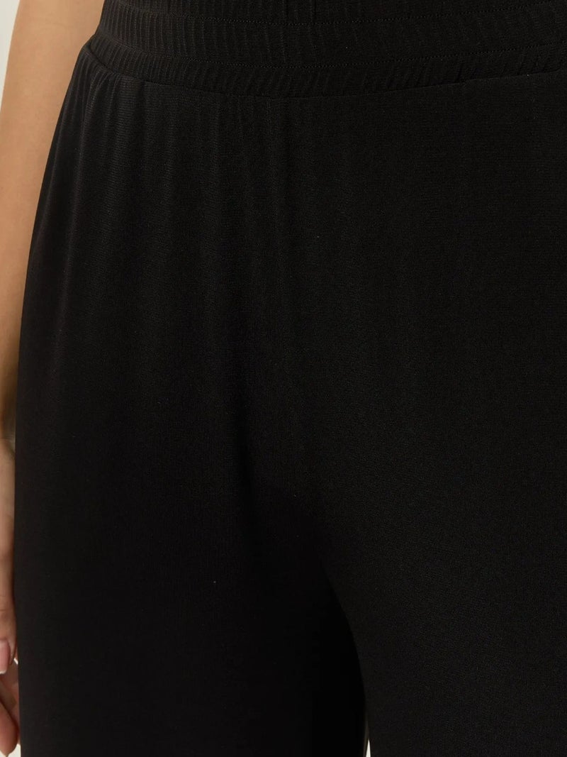 HICCUP Wide Leg Flexible Elastic Waist Trousers - Image 4
