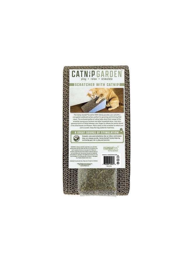 Multipet Catnip Garden Cat Cardboard Scratching Wedge with Catnip - Image 3