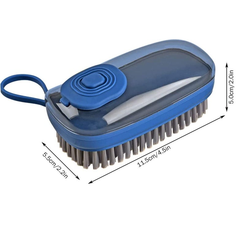Leeonz Leeonz Automatic Liquid Addition Shoe Cleaning Brush, Fillable Laundry Brush Kitchen Shoes Press Add Liquid, Household Dishwashing Brush Soft-Haired Laundry Cleaning Brush (Blue) - Image 4