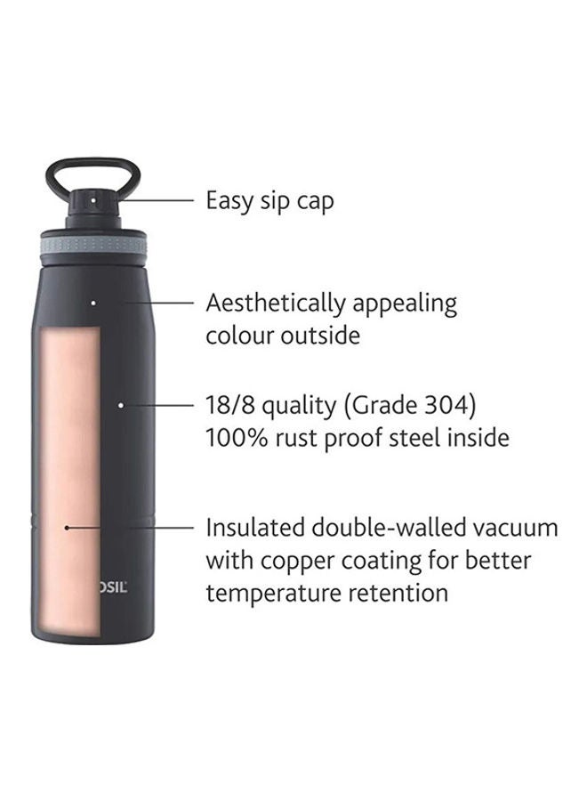 Borosil Vaccum Gosport Bottle 900Ml Black - Image 2