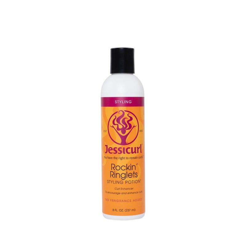 Jessicurl, Rockin' Ringlets Styling Potion, No Fragrance Added, 8 Fl oz. Curl Enhancer with Flaxseed Extract, Curl Defining Styler for Curly Hair and Frizz Control