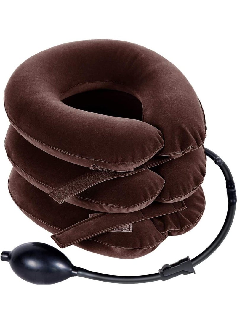 Inflatable Adjustable Neck Massage Pillow, Multicolor, Pressure Therapy Neck Massager for Relaxation and Stress Relief, Easy to Use for Home, Office and Travel - Image 1